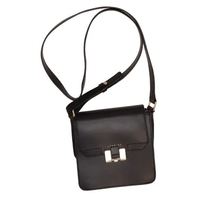 Sac à bandoulière (Noir) de Maison Hēroïne Coton, Cuir