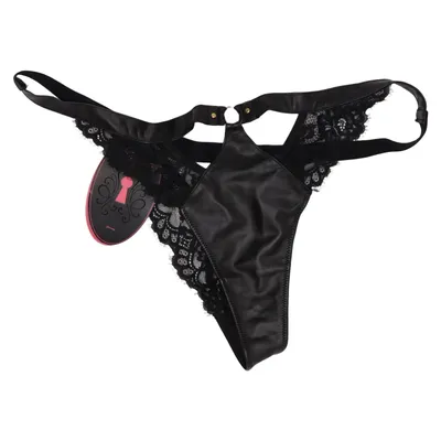 Thongs (Black) from Private Collection Cotton, Elastane, Polyamide, Polyester, Polyurethane