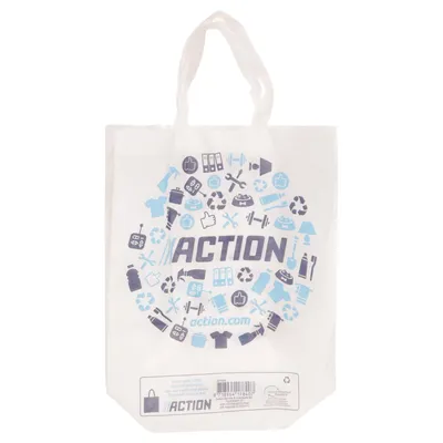 Canvas bag (White, Blue) from Action