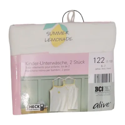 Ensemble de sous-vêtements (Blanc, Jaune) de Alive Coton, Élasthane