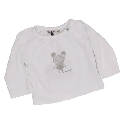Långärmad t-shirt (Vit) från Imps & Elfs Elastan, Ekologisk bomull