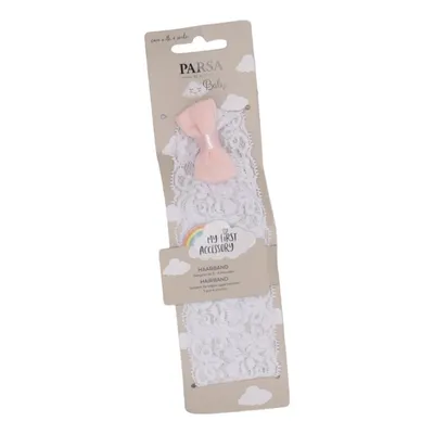 Hairband (White, Pink) from Parsa Beauty Elastane, Polyamide, Polyester