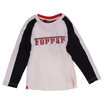 Long sleeve T-shirt (White, Blue, Red) from Ferrari Cotton, Elastane
