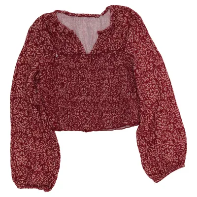 Blouse (Red, Beige) from IndieXO Cotton