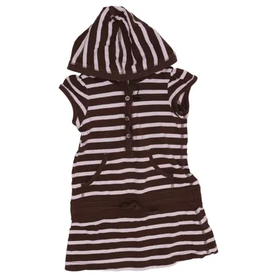 Kleid (Braun, Weiß) von L.O.G.G by H&M Baumwolle
