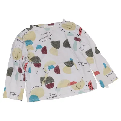 Long sleeve T-shirt (White, Multicolored) from Zara Baby
