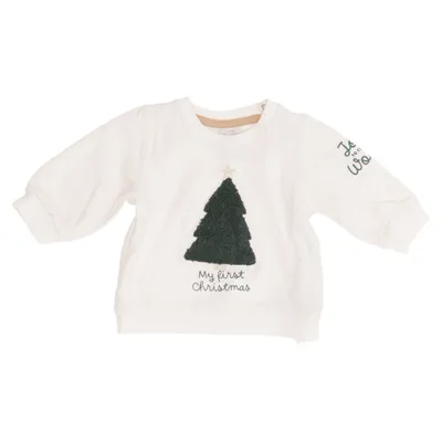 Pull de Noël (Blanc, Vert) de Baby Coton, Polyester