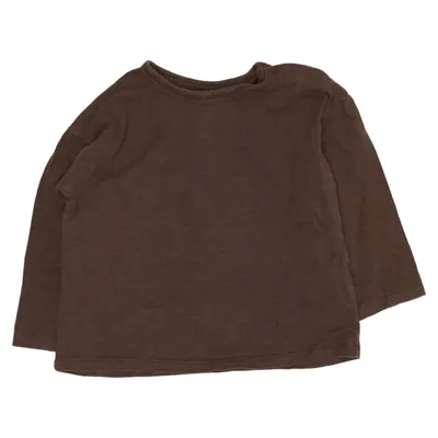 Long sleeve T-shirt (Brown) from Zara Cotton