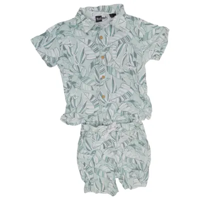 Ensemble (Vert, Blanc) de Mick Mack Coton, Lin, Viscose