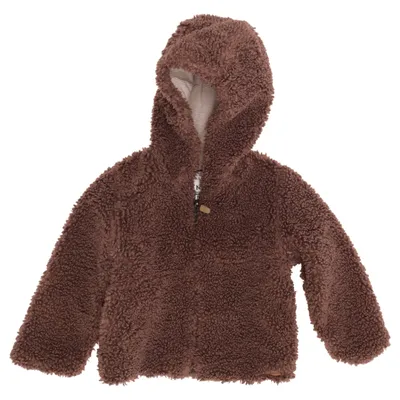 Fleece jacket (Brown) from Gymp Acrylic, Cotton, Elastane, Polyester