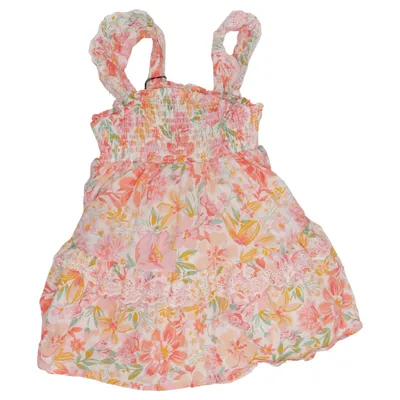 Dress (White, Pink, Orange) from Haute Hippie Cotton, Polyester