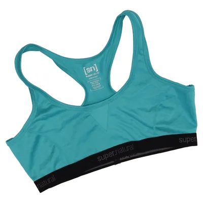 Sports bra (Blue, Black) from Super.Natural Elastane, Polyester, Wool