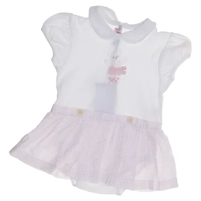 Robe (Blanc, Rose) de Il Gufo Coton