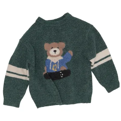 Sweater (Green, Multicolored) from Zara Acrylic, Elastane, Polyester