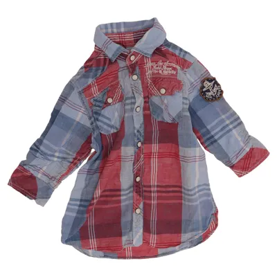 Shirt (Blue, Red, White) from Scotch Shrunk Cotton
