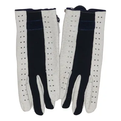 Leather gloves (White, Blue) from Roeckl