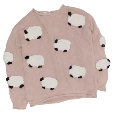 Sweater (Beige, Hvid) fra Zara Knitwear