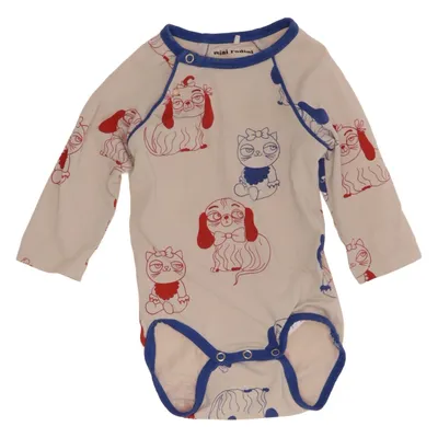 Body (Vit, Blå, Röd) från Mini Rodini Elastan, Ekologisk bomull