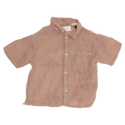 Chemise à manches courtes (Beige) de Zara