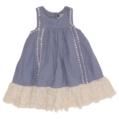 Dress (Blue, White) from Artisan Ny Cotton, Polyester