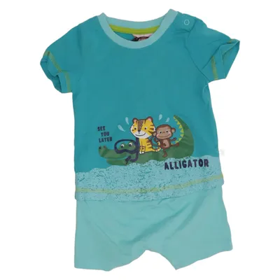 Rompertjes (Blauw, Meerkleurig) van Liegelind Katoen, Elastaan