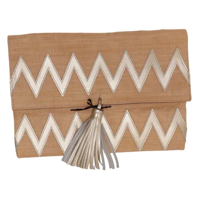 Sac pochette (Beige, Argent) de Melissa Odabash