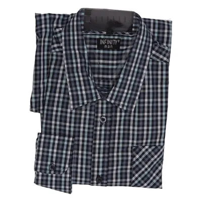 Chemise (Bleu, Blanc) de Infinity Man Coton, Polyester