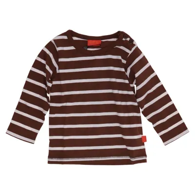 Long sleeve T-shirt (Brown, White) from CFL Cotton