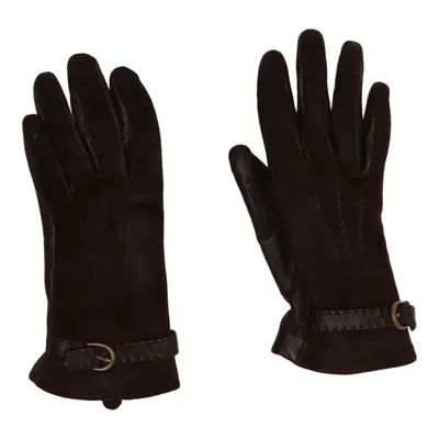 Leather gloves (Brown) Leather, Polyester
