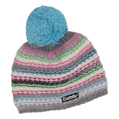 Bonnet à pompon (Gris, Multicolore) de Eisbär Acrylique, Laine de mouton, Polyester