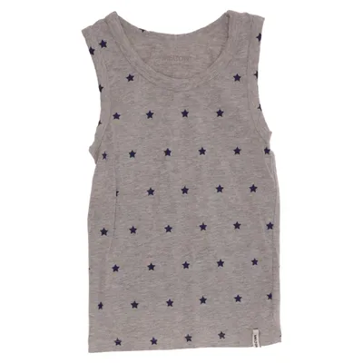 Tank Top (Gray, Blue) from Melton Cotton, Elastane