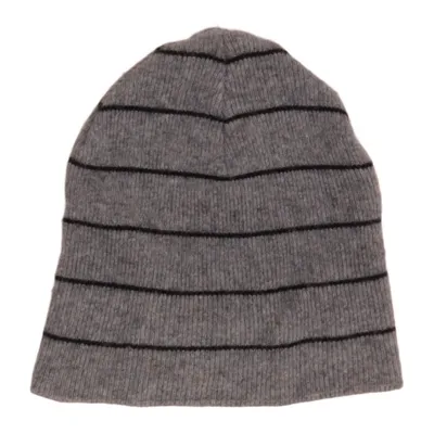 Bonnet (Gris, Noir) de Zef Cachemire, Laine de mouton, Polyamide, Viscose