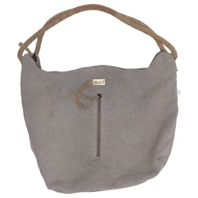 Axelremsväska (Grå, Beige) från The Moshi Bomull, Skinn