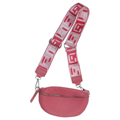 Midjeväska (Rosa, Vit, Röd) Skinn