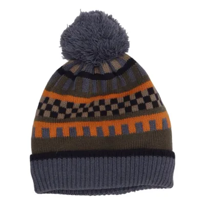 Bobble hat (Blue, Green, Multicolored) from Color Kids Acrylic, Polyester, Wool