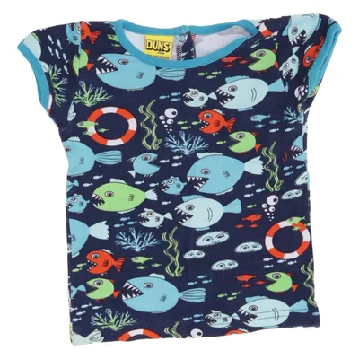 T-shirt (Blå, Flerfärgad) från Duns Ekologisk bomull