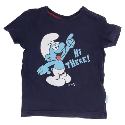 T-shirt (Blå, Vit, Flerfärgad) från Smurf Bomull