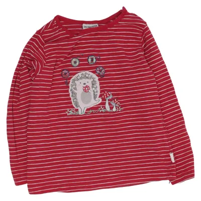 Long sleeve T-shirt (Red, White) from Salt and Pepper Cotton, Elastane