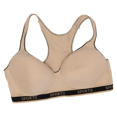 Sport-bh (Beige) van Hana Katoen, Elastaan