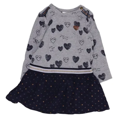 Kleid (Grau, Blau, Mehrfarbig) von Feetje Baumwolle, Elasthan