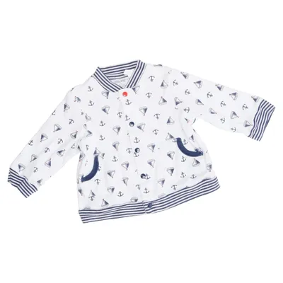 Cardigan (White, Blue) from Little Me Cotton