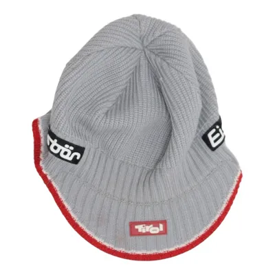 Beaniemössa (Grå, Röd) från Tirol Akryl, Merinoull