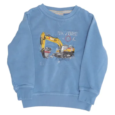 Sweatshirt (Blue, Multicolored) from Salt and Pepper Cotton, Polyester