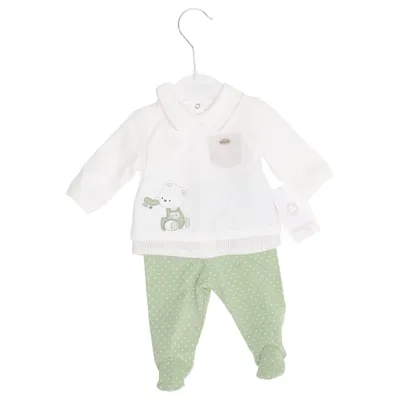 Set (Wit, Groen) van Mayoral Newborn Katoen, Elastaan, Linnen