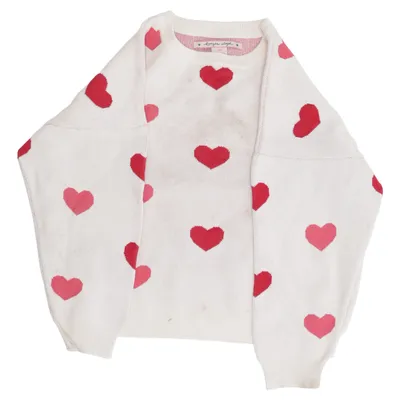 Sweater (Hvid, Rød) fra Konges Sløjd Økologisk bomuld