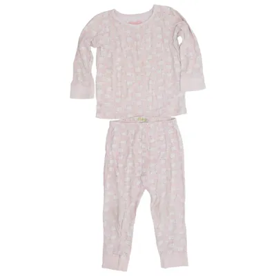 Pyjamas (Rosa, Vit) från Pocopiano Ekologisk bomull