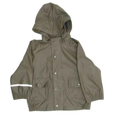 Regnjacka (Grön) från Mikk-line Polyuretan, Återvunnen polyester