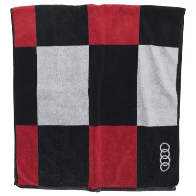 Handdoek (Zwart, Grijs, Rood) van Audi Katoen
