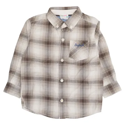 Flannel shirt (Brown, White) from Prenatal Cotton