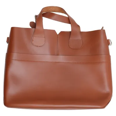 Shoulder-bag (Brown) from Zign Cotton, Leather